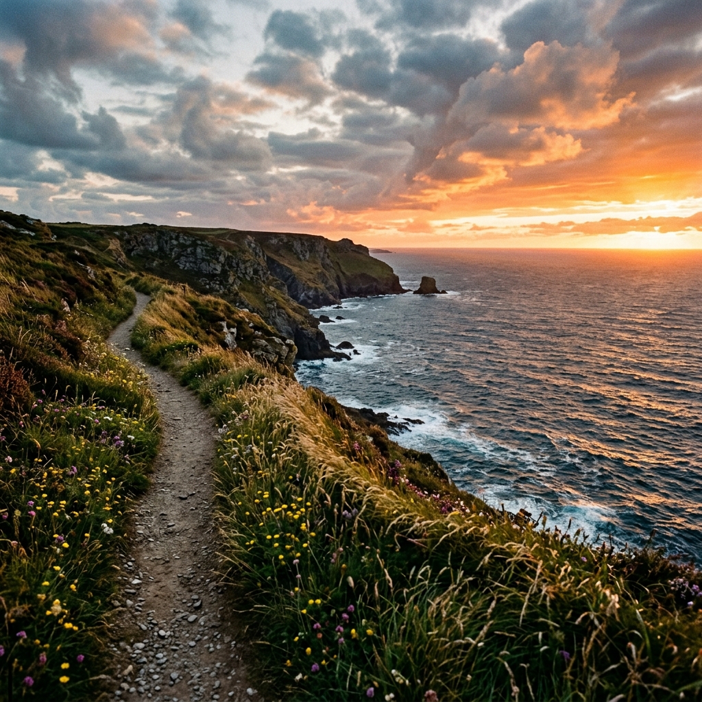 Coastal sunset
